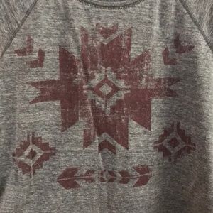 Tribal Crop Top with Shoulder Cut Outs